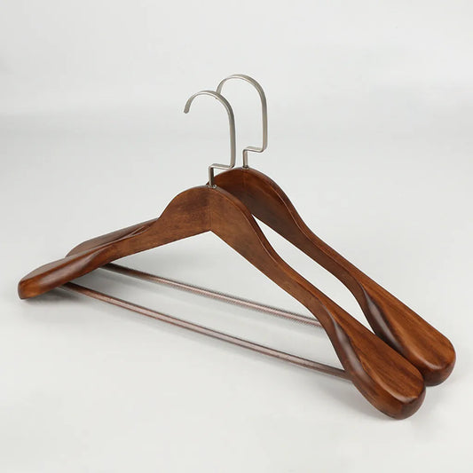 High-Grade Wide Shoulder Wooden Plastic Hanger Suit Hanger Seamless Clothe Hanger Wardrobe Storage Rack Household Hanger Quality