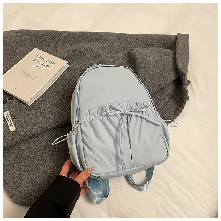 Personalized Name Backpack, Custom Embroidered Ruched Handle Bag Cute Kids and Teen Backpack, School Travel Custom Name Bag Gift