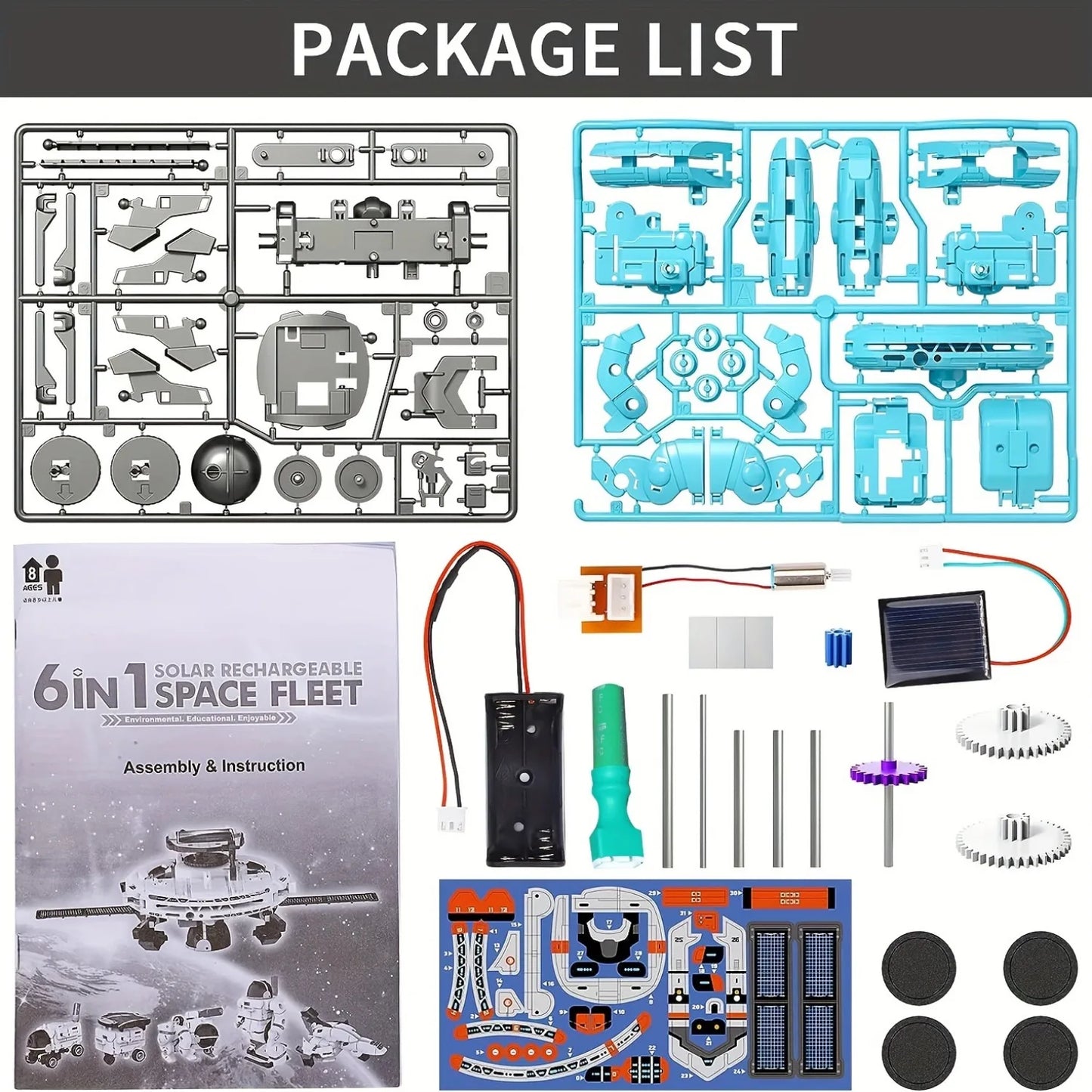 6-in-1 STEM Solar Robot Kit Toys Gifts for Kids Educational Building Science Experiment Set Birthday for Kids Boys Girls