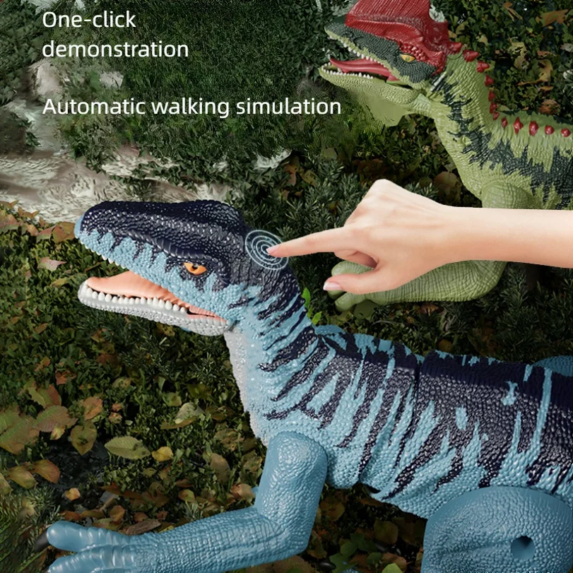 Children's Remote-controlled Velociraptor Tyrannosaurus Rex 2.4G Five Way Simulation Sound And Light Electric Mini Remote-contro