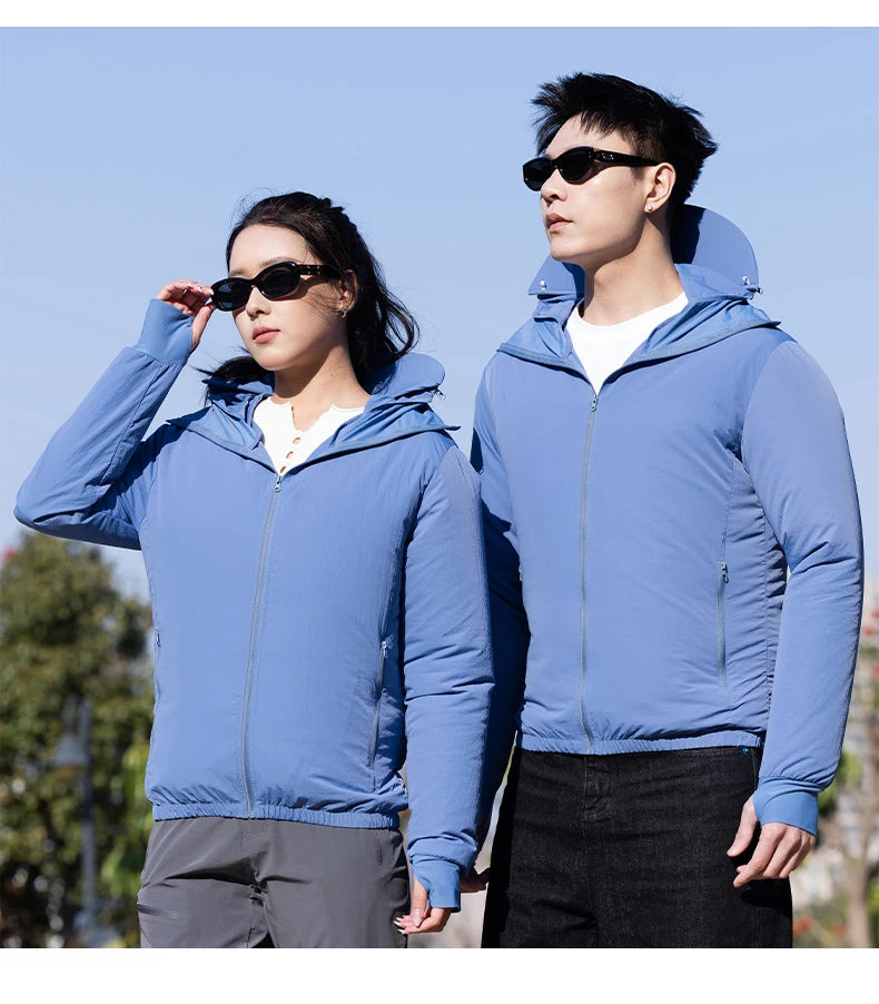 Summer Hooded Air-Conditioning Workwear with Fan Cooling, Outdoor Temperature-Reducing Breathable Hat-Brim Sun Protection Clothi