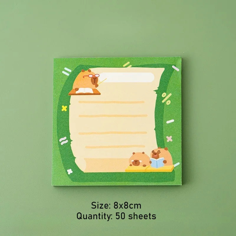 50 Sheets Kids Cartoon Posted It Paper Memo Sticky Panda Guinea Pig Notes Stickers Notebook Planner Stationery Message Sticker