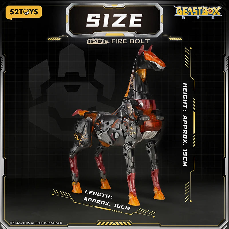 52TOYS BEASTBOX BB-75FB FIRE BOLT Transformation Collectible Converting Action Figure Toys Gift