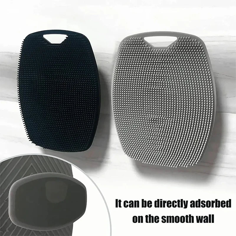 Soft Silicone Body Scrubber Handheld Shower Cleansing Brush Gentle Exfoliating Massage Kinds Skin Brush Portable Hair Baby Scrub