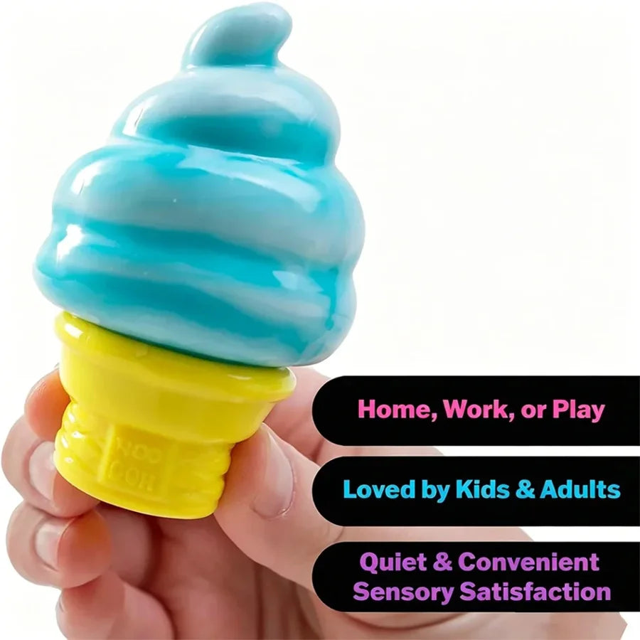 Cube By Schylling Sensory Squeeze Toy Ice Cream Color Squishy Stress Relief Fidget Toys Children Adults Collectable