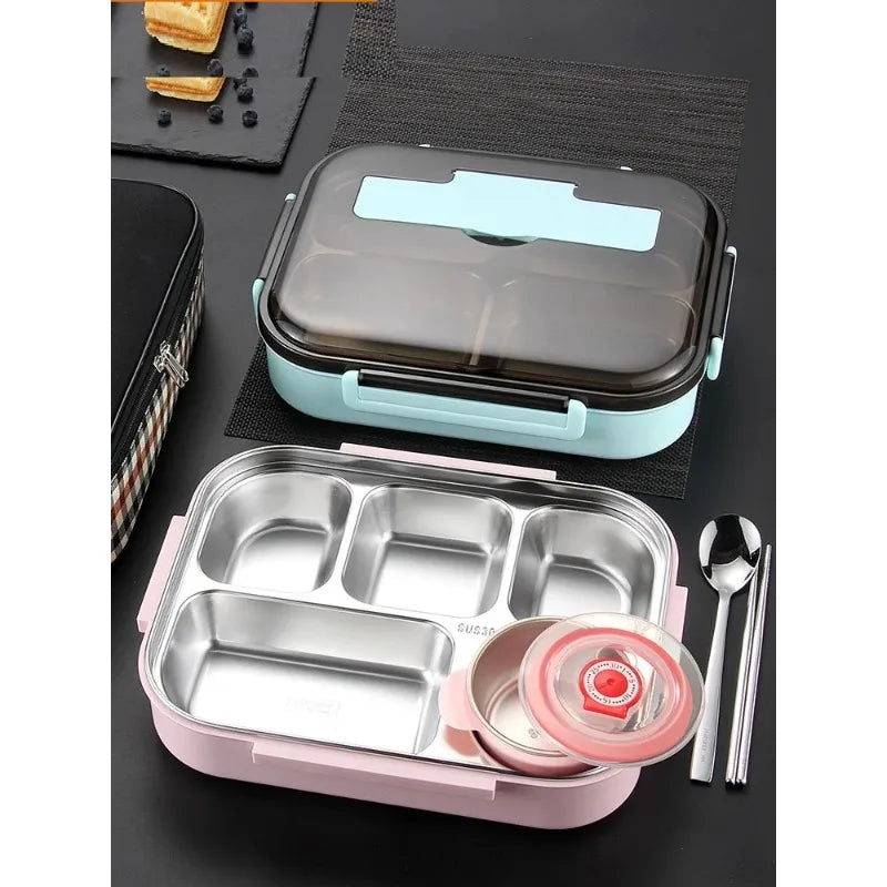 304 Stainless Steel Thermos Thermal Lunch Box Kid Adult Bento Boxs Leakproof Japanese Style Food Container Portable