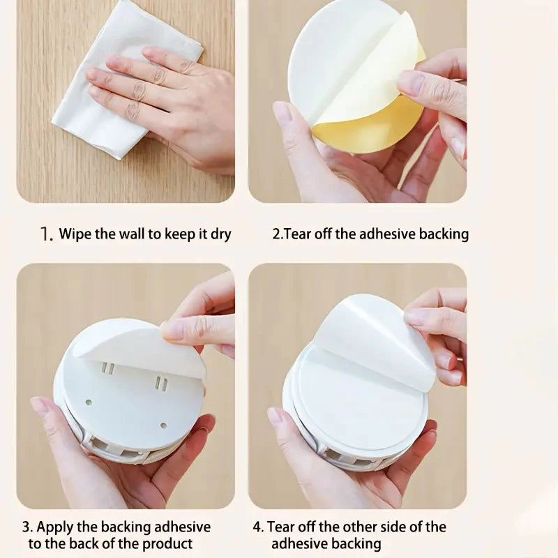 Folding Cup Holder Office Desk Cabinet Door No Punching Coffee Storage Rack Home Dormitory Wall Mounted Cup Holder