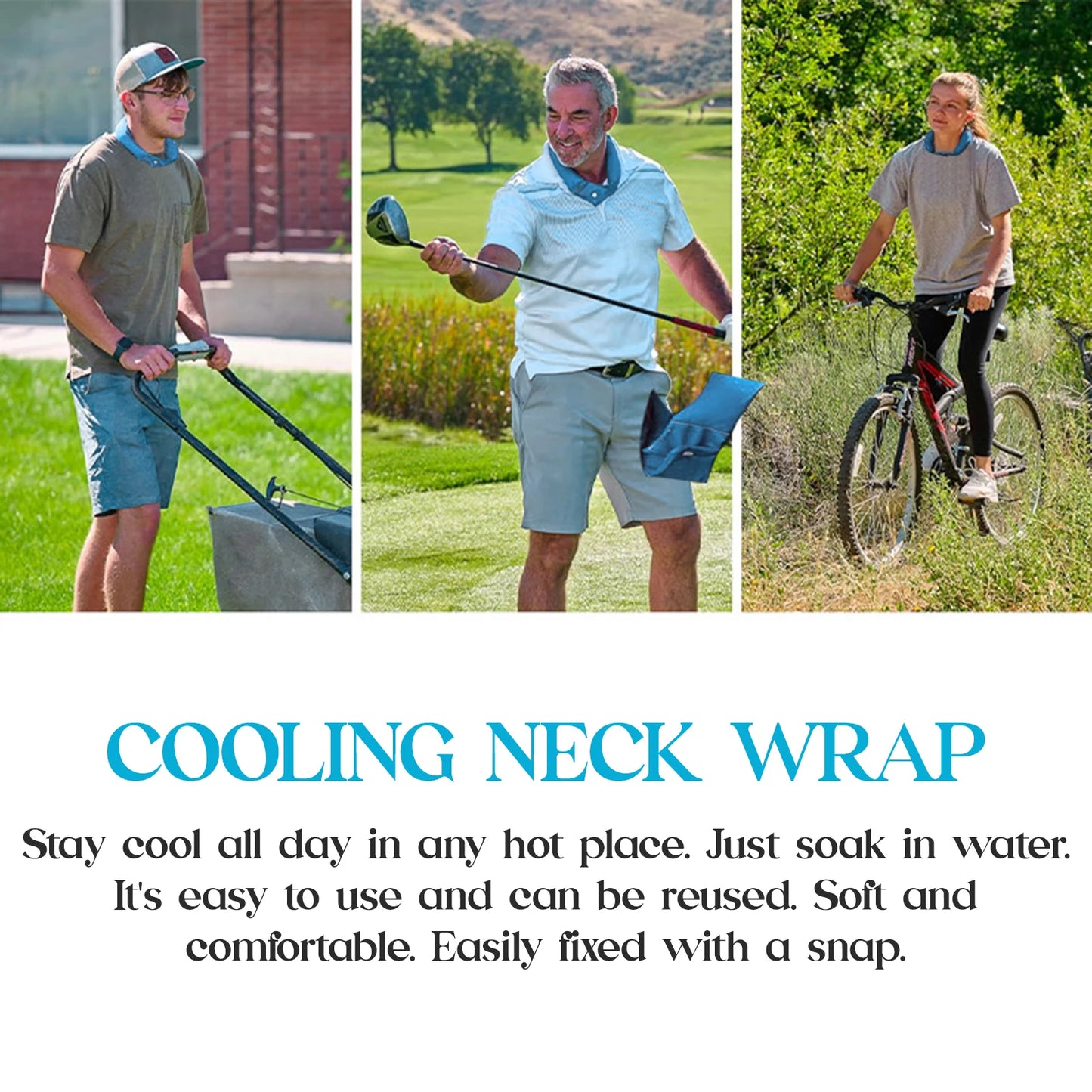 Ice Band Cold Feeling Scarf Outdoor Cooling Neck Wrap Breathable Summer Heat Relief Outdoor Sports Instant Cold Cooling Scarf