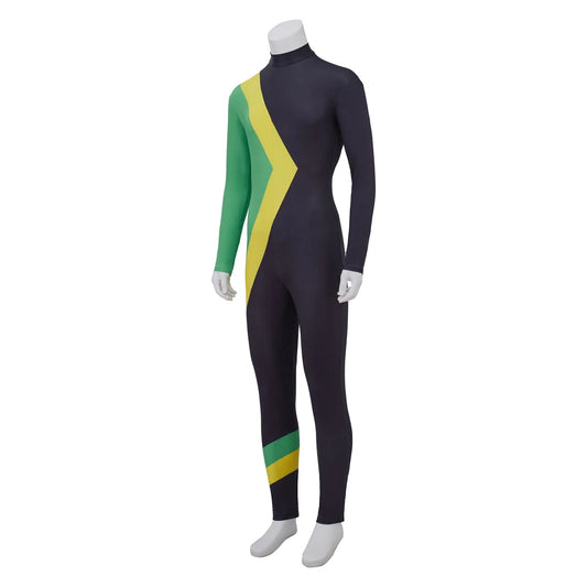 Retro Bobsled Team Costume – Men's Sports Bodysuit for Halloween & Group Costumes, S–XXL
