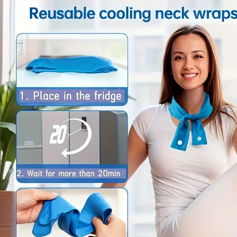 Versatile Cooling Ice Towel Neck Gaiter, Sweat-Wicking Headscarf & Postpartum Ice Band, Ideal for Outdoor Summer Activities