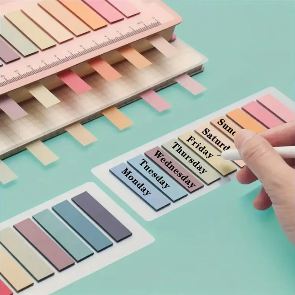 1000/2000 Sheets Stickers Transparent Index Creative Memo Pads Stationery Self-Adhesive Posted It Sticky Note Pads,Random Colors