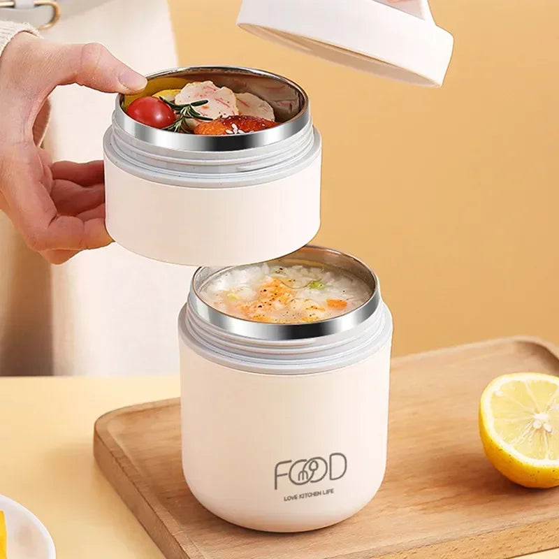 1pc Portable Thermal Porridge Cup Insulation Lunch Box Bento Box Insulation Bag Food Warmer Thermos Soup Cup For School Outdoor