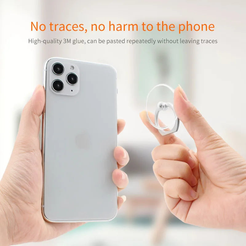 Clear Cat Finger Ring Mobile Phone Stand Holder For iPhone XS Huawei Samsung cell Smart Round Phone Ring holder Car Mount Stand
