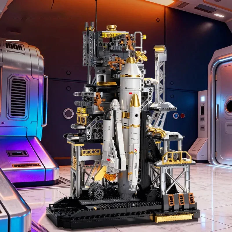 Space Launch Centre Building Blocks Space Station Aircraft Spaceship Assembly Model Bricks Creative Toy STEM Adults Gifts 914pcs