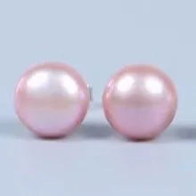 Wholesale Natural Freshwater Pearl Earrings Real S925 Sterling Silver Stud Earrings For Women Jewelry Birthday Gift