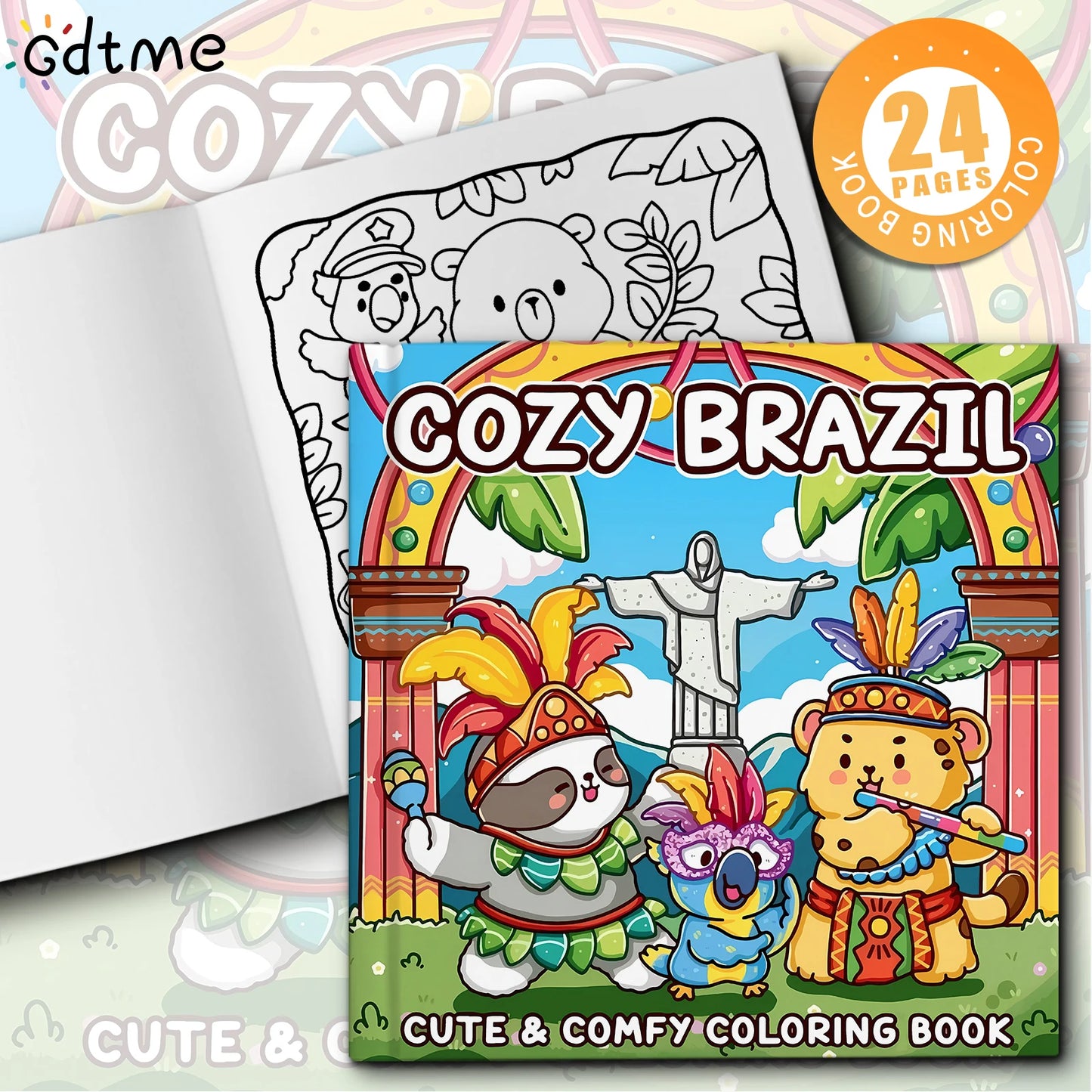 COZY BRAZIL Coloring Book for Adult Featuring Bold-easy Pattern for Relaxation Kids Educational DIY Painting Drawing Book