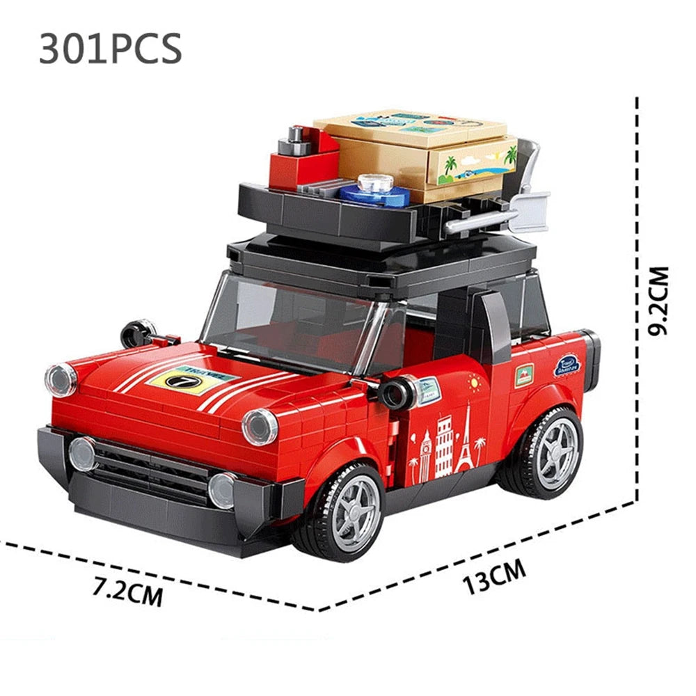 City Technical Speed Racing Car MOC Building Blocks Sports Race Vehicle Model Educational Assembly Bricks Toys for men Christmas