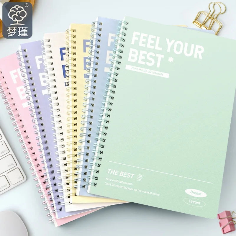 A5 B5 Thickened Spiral Notebooks Perforated Pages Loose-leaf Notebook for Students School Office Stationery Supplies