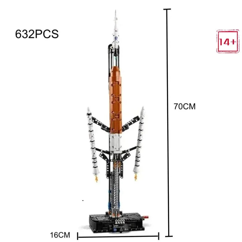 NEW Space Launch System Rocket Bricks, 632PCS STEM Building Toy for Adults Birthday Party Gifts
