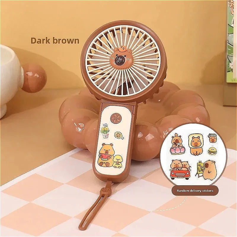 Capibala Powerful Mini Handheld Fan - 3-Speed Portable USB Fan, High Wind Cooling for Summer, Rechargeable & Compact