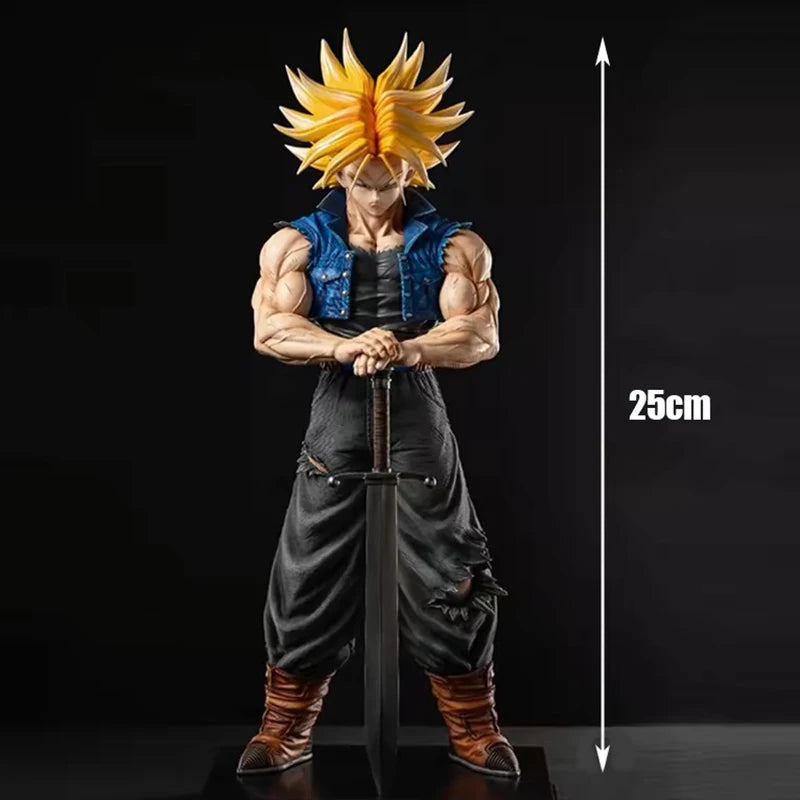 25cm/9.84in Anime Dragon Ball Z Trunks Figure Future Trunks Action Figures MPVC Statue Collection Model Toys for Gifts