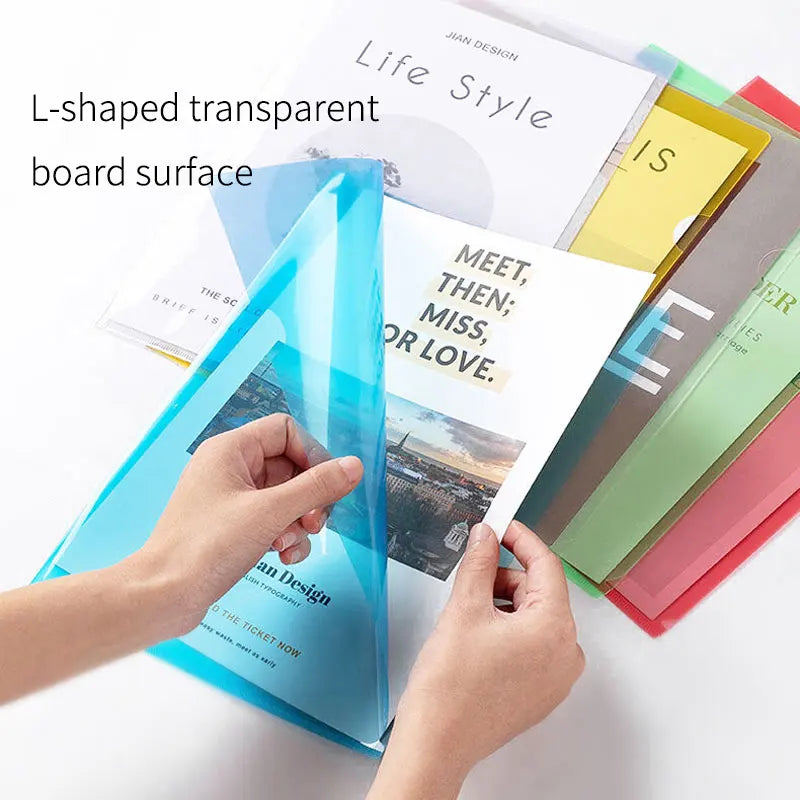 10 to 30 PCS A4 File Folder Desk Organizer Stationery Clear Folder for Documents Office school supplies