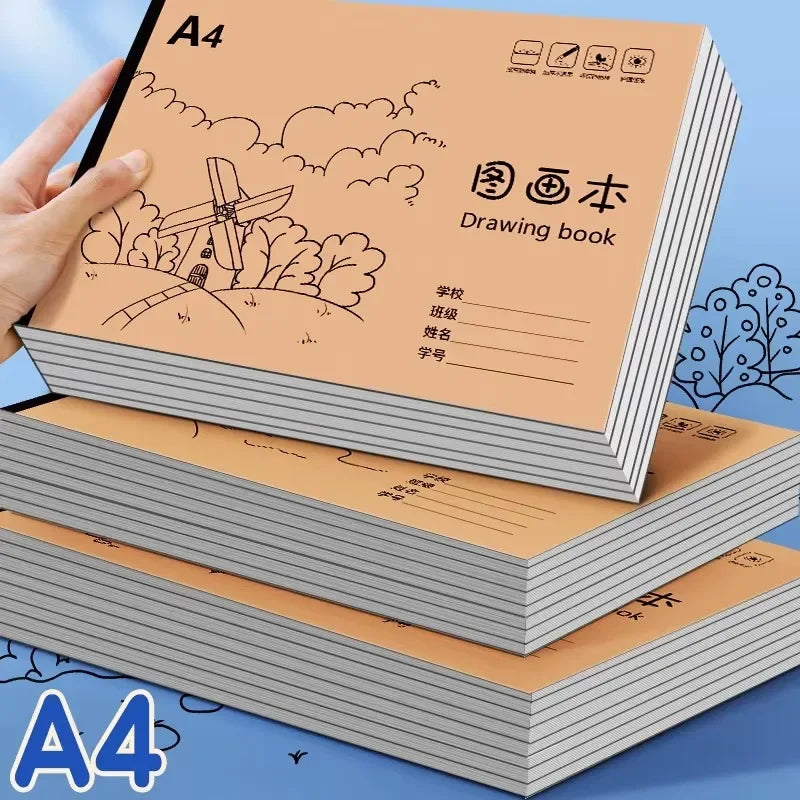 Professional sketchbook Thick paper Spiral notebook Art school Student supplies Pencil drawing notepad Pencil drawing stationery