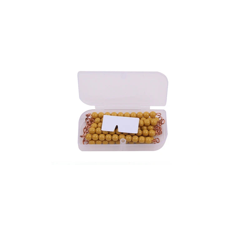 Montessori Counting Game for Children Colorful/ Golden Beads Box Kids Numbers Learning Resources Early Childhood Education Toy