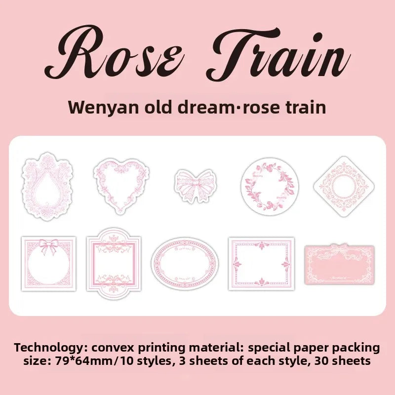 Journal Go 30pcs Vintage Memo Pads Paper DIY Scrapbooking Art Collage Junk Journal Material Paper Retro Message Notes Paper
