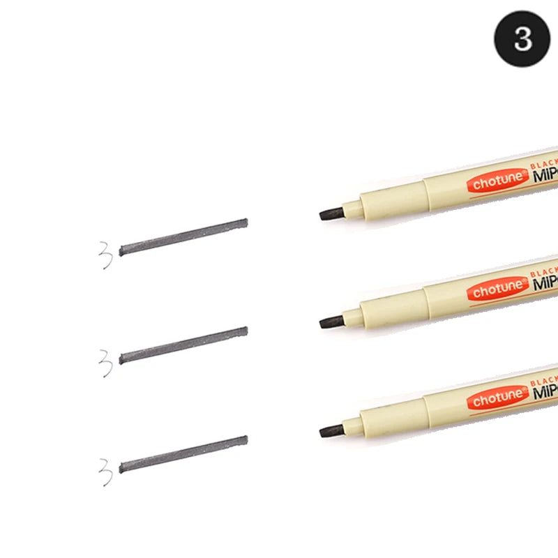 12 Tip Pigment Liner Micron Ink Marker Pen for Manga Draw Sketching Needle Pen Hook Line Pen Sketch Stationery Set Art Supplies