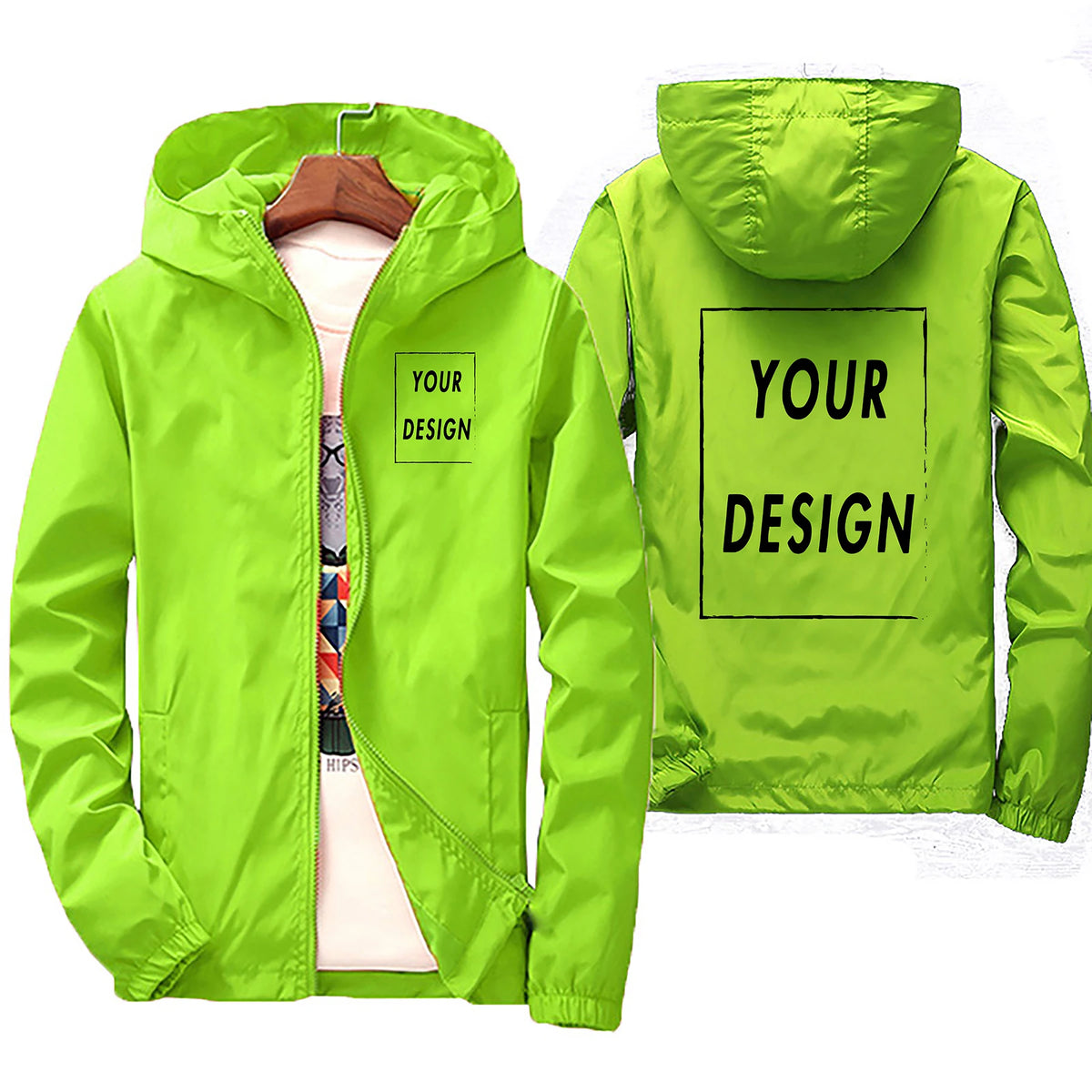 Custom Brand Logo Autumn Jacket Men Waterproof Warm Windbreaker Casual Clothing Big Size 6Xl Men Green Black Red Jacket Outdoor