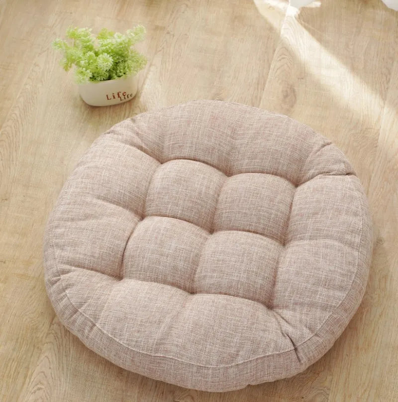 Spring Summer Large Floor Seat Cushion Thickened Tatami Chair Seat Pillow Pad Tufted Round Big Pillows Chair Pad Ottoman Poufs