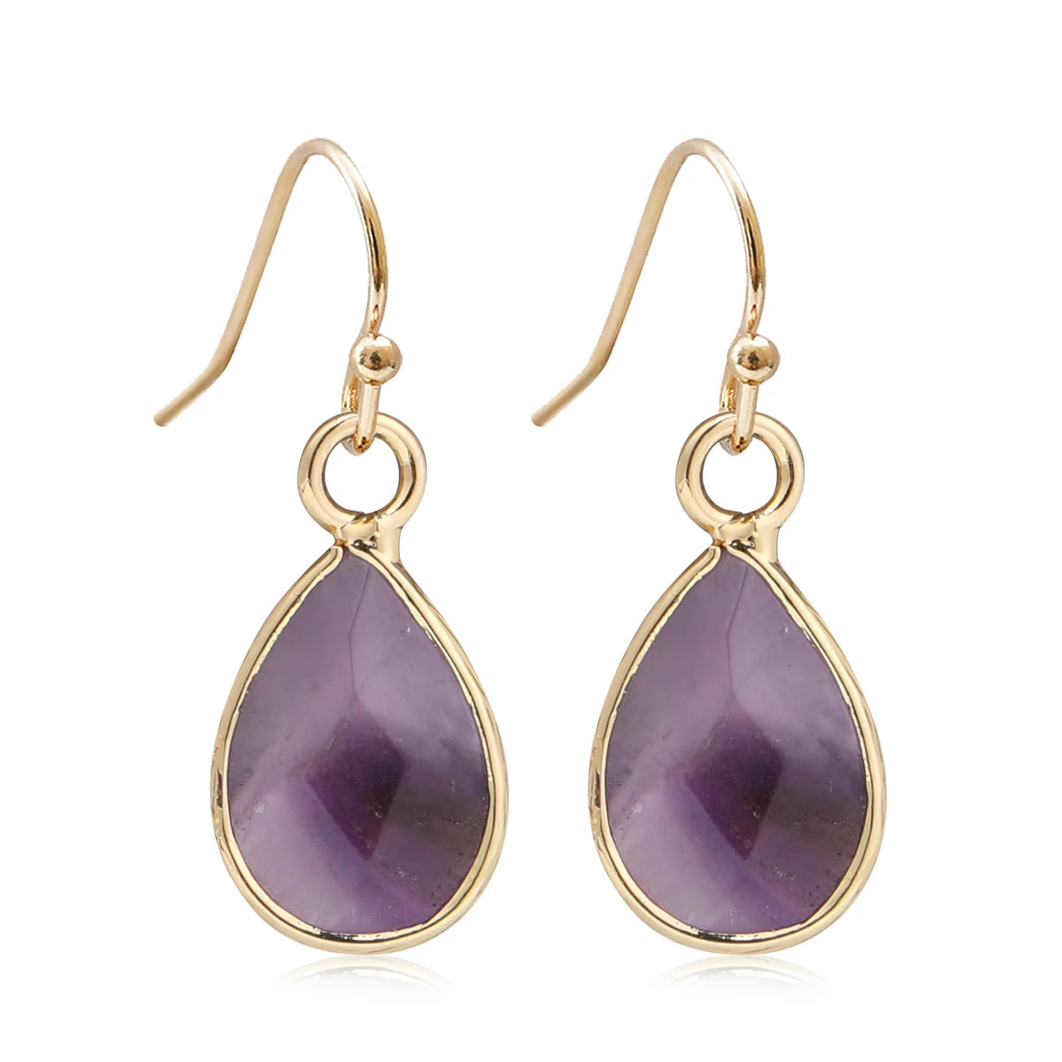 Waterdrop Natural  Stone Dangle Labradorite Earrings for Women Newly Designed  Female Daily Wear Wholesale Dropshiping