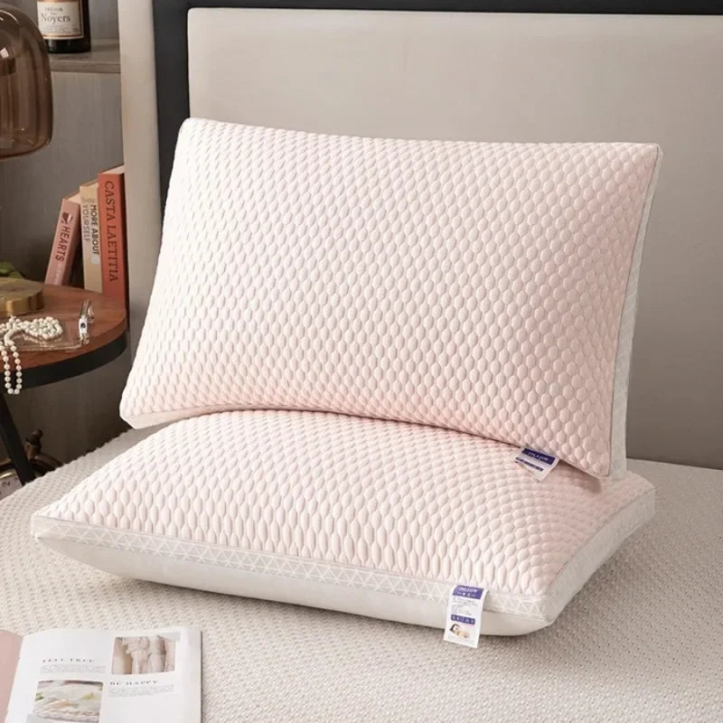 3D Ice Beans Cooling Pillow Summer Breathable Cervical Neck Support Pillow Washable Non-collapsible Pillow Core for Home Sleep