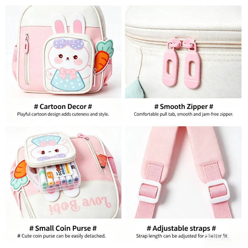 Children’s School Bag Waterproof Hard-Wearing Reflective Safe Shoulder Straps Detachable Breathable Spine-Supporting Rucksack