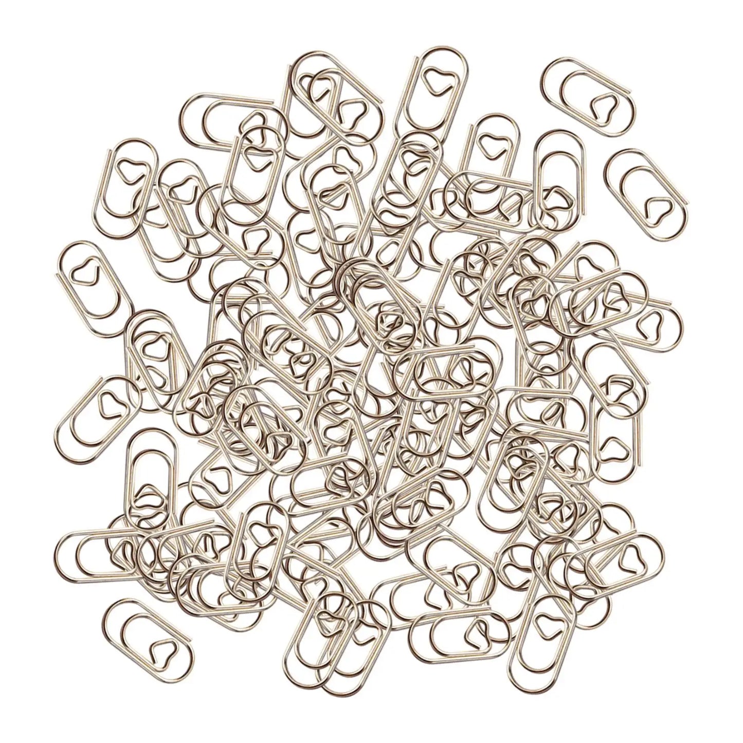 100 Pieces Paper Clips Accessories Portable Metal Multipurpose Office Supplies for Personal Documents School Journal Classroom