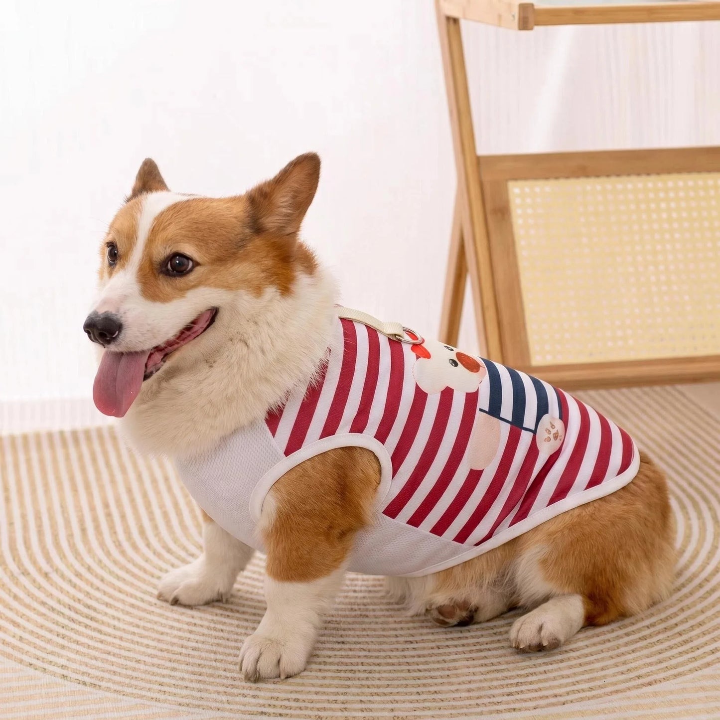 Cooling Summer Pet Dog Vest Cartoon Soft Cat Clothing Summer Casual Shirts Small Medium Large Dogs Puppy French Bulldog Clothes