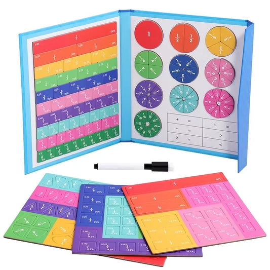 Magnetic Fraction Puzzles for Math Mastery Montessori Enlightenment with Fun Arithmetic Teaching Aid Cognitive Educational Toys