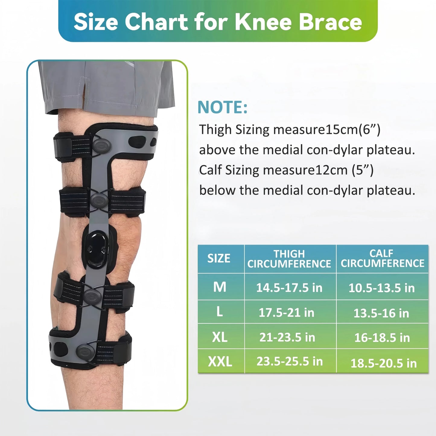  All-in-One Knee Support Brace,ACL,MCL,PCL,Ligament & Meniscus Tear Protection-Injury Preventive Hinged Brace for Men & Women