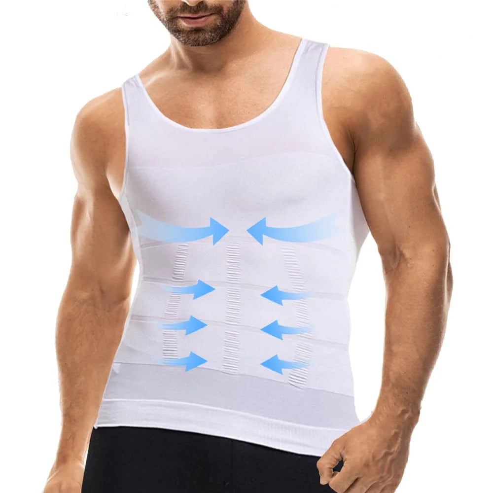 Men Compression Body Shaper Vest Seamless Slimming Tank Top Waist Trainer Belly Control Undershirt Shapewear Weight Loss Shirt