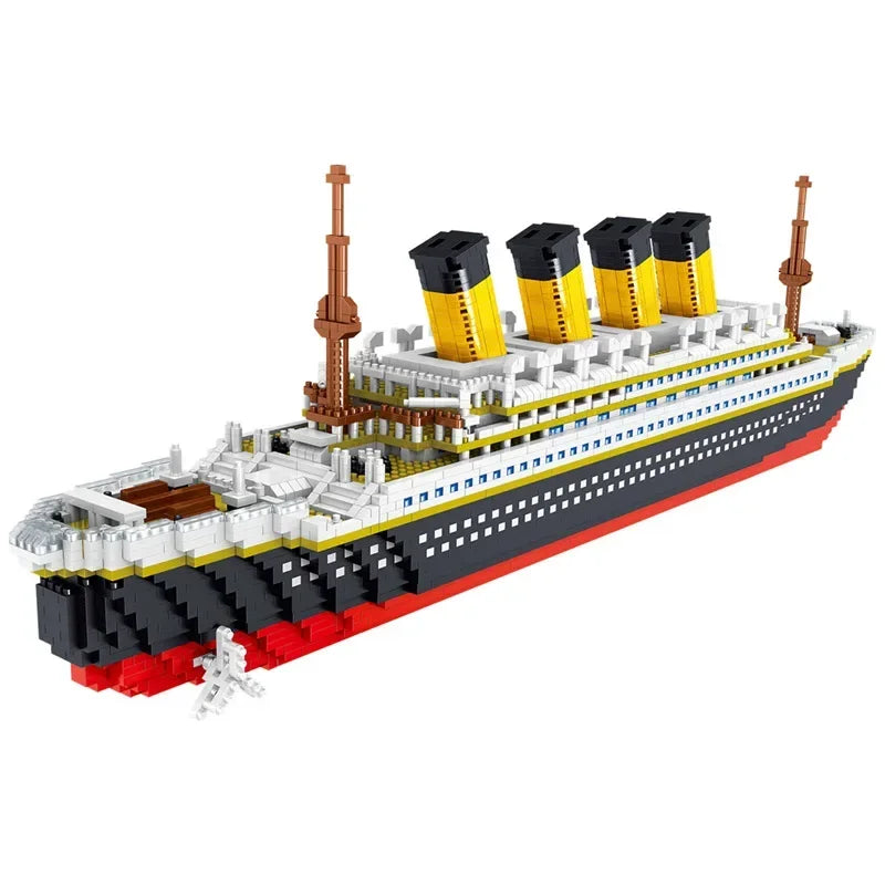 Titanic Model Cruise Ship Building Blocks MOC Boat DIY  Classical Bricks Kit Children Kids Toys Birthday Gift