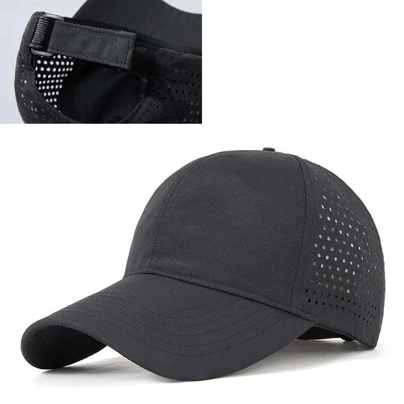 Big Head Baseball Caps for Men and Women, Quick Dry, Cooling Performance Hat, Over Size, Breathable, Adjustable Running Dad Hat