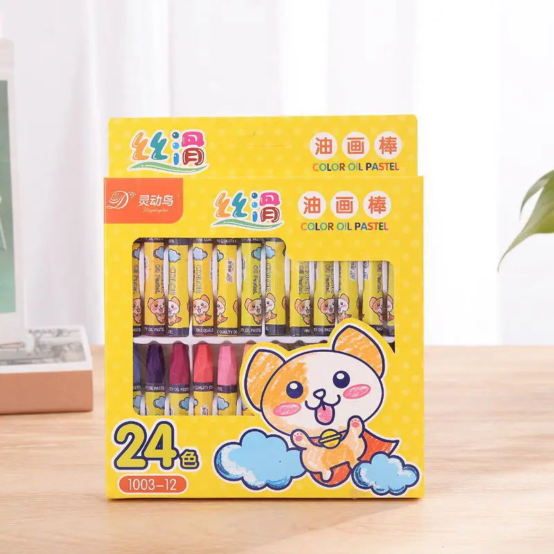 12/24/36 Colors Crayons Non Toxic Washable Oil Pastel for Kids,Art Supplies Drawing Coloring Crayon Set,Gift for Boys Girls