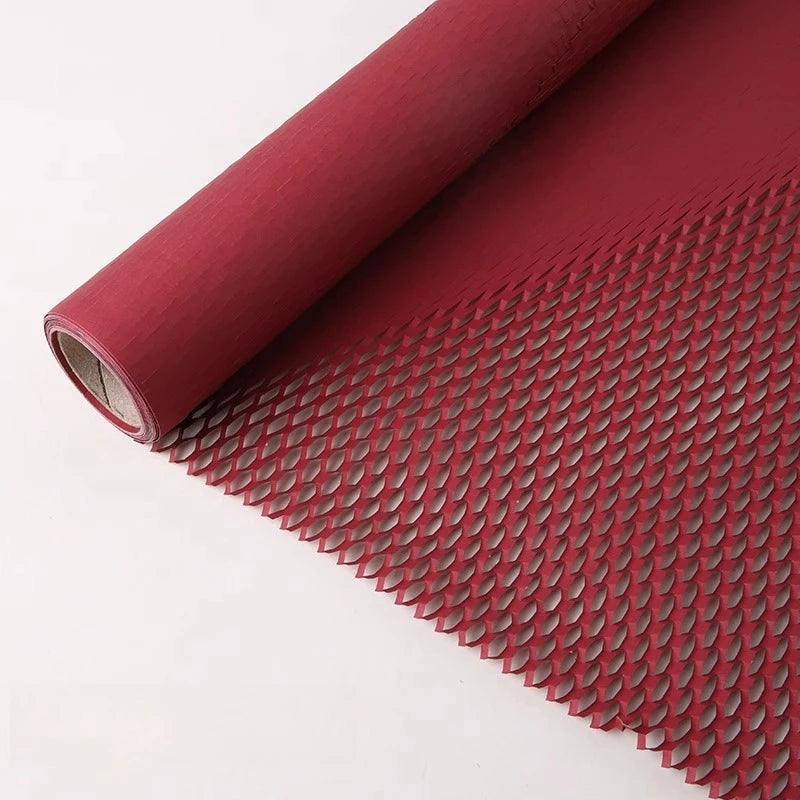 Honeycomb Mesh Embossed Paper Floral Art Bouquet Flower Arrangement Gift Wrapping Material Waterproof Designer High Quality