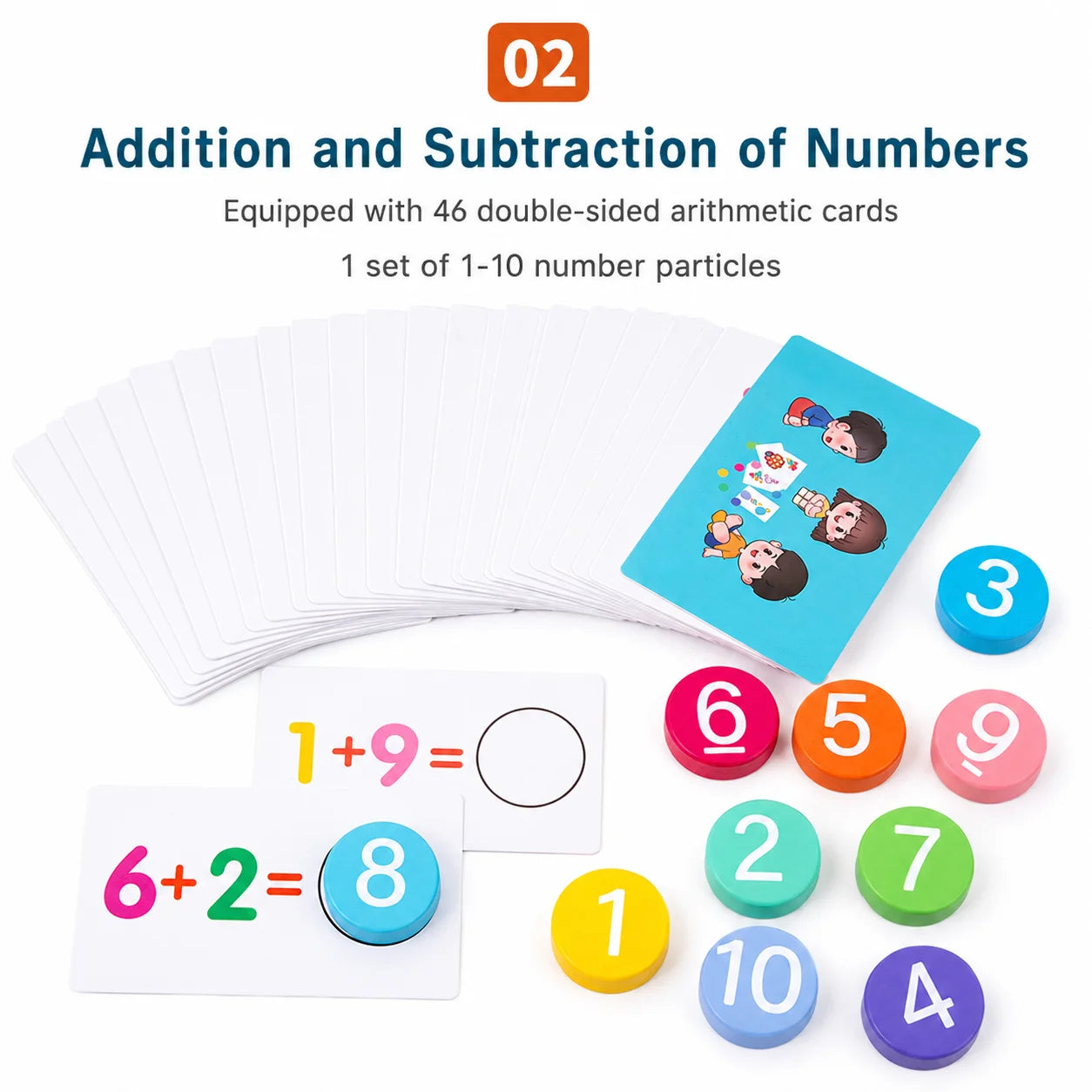 Children's math early education teaching aids, number cognition matching, mathematical operations learning, educational toys
