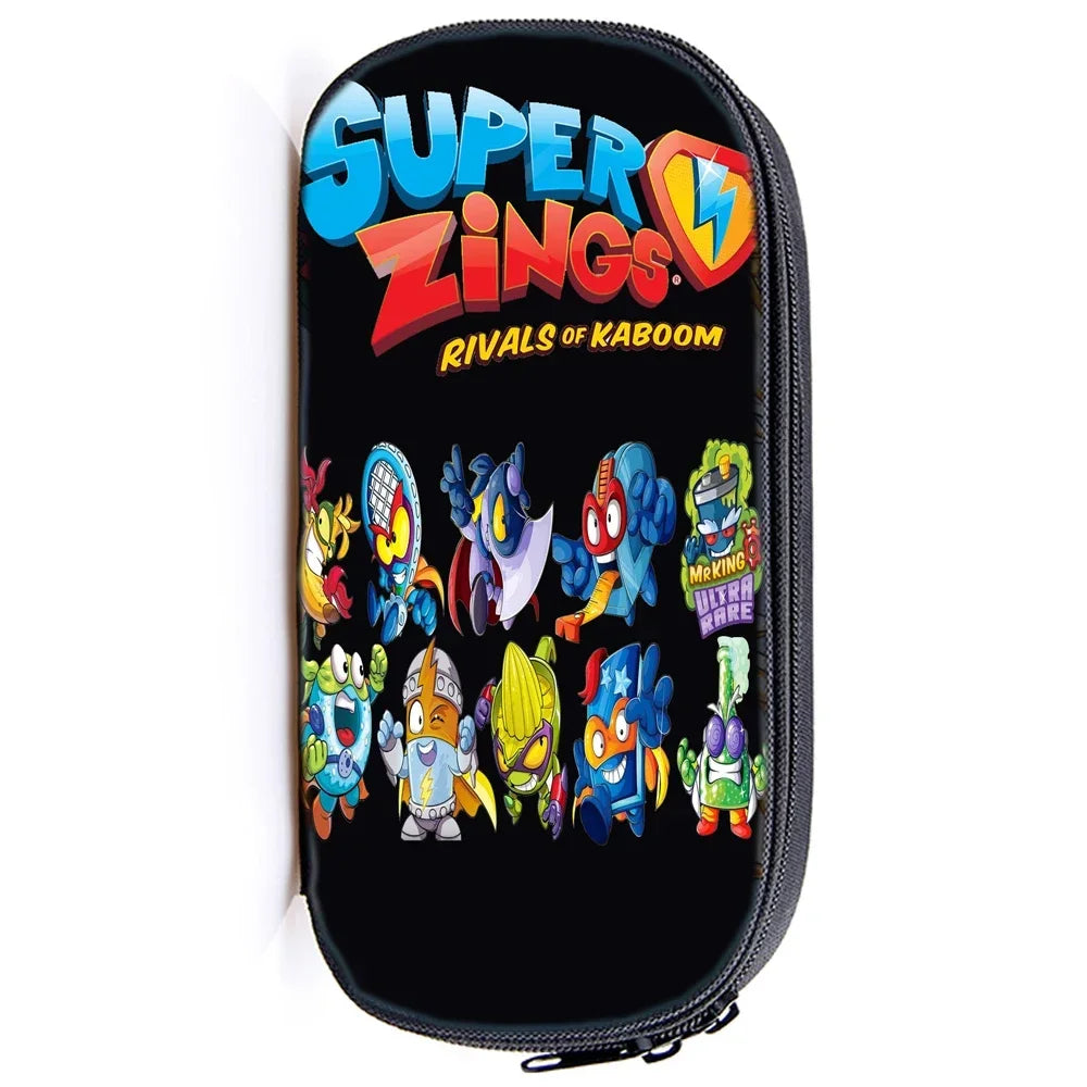 Super Zings Pencil Case Kids Pencil Holder Funny Superzings Printed Pen Bag Students Cute Bag Teens Bag Boy Girl for School