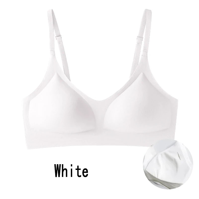 Women's bra, seamless underwear, large breasts, small breasts, gathering, thin semi-fixed cup, beautiful back bra, sexy