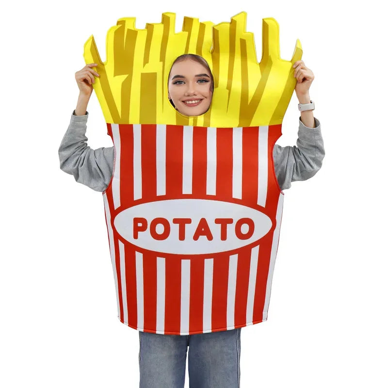 ❤Carnival Costume Kids Adult Funny Party Food Sponge Cosplay Outfit Halloween Purim Costume Stage Performance Stage Dress Up★❤★