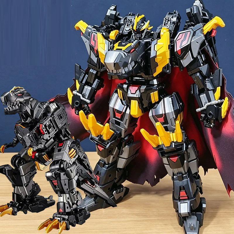 Mini Force Dinoid REX KAISER BLACK EDITION Transformation Robot Dinosaur Model Deformation Headbot Giganoto Dino Toy For Gift