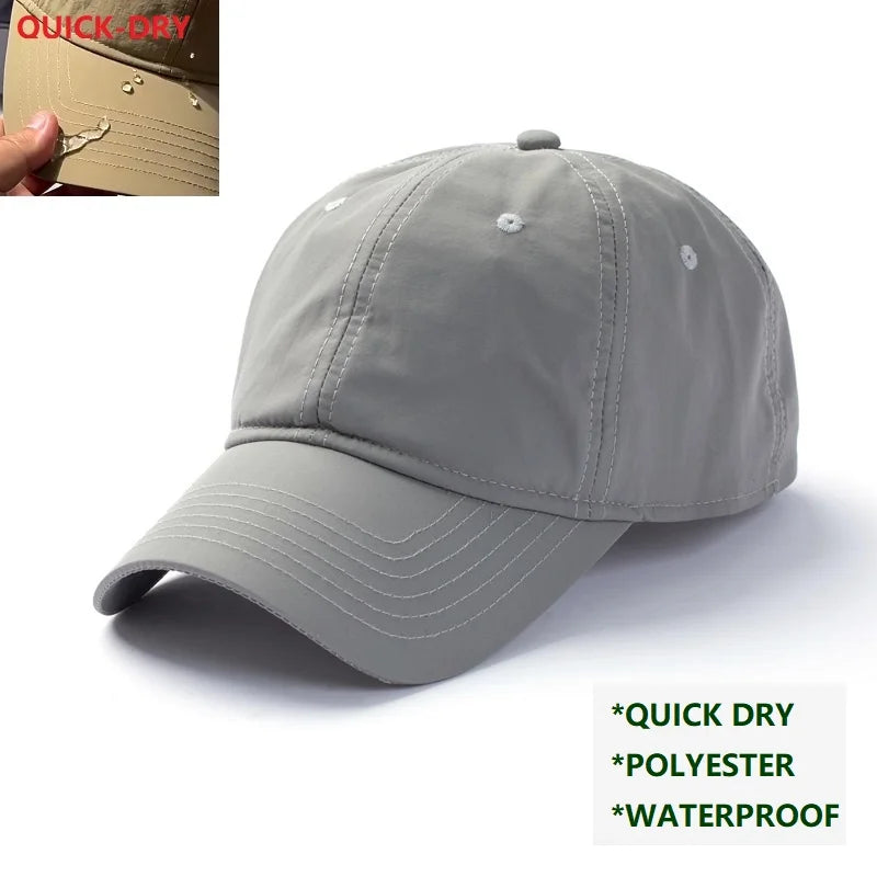 Big Head Baseball Caps for Men and Women, Quick Dry, Cooling Performance Hat, Over Size, Breathable, Adjustable Running Dad Hat